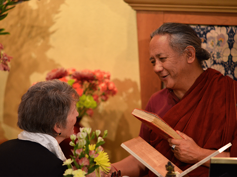 kongtrul rinpoche welcoming a new student